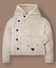 Cherry Crumble By Nitt Hyman Knit Full Sleeves Bear Applique Detailed Unisex Winter Sweatshirt - Cream