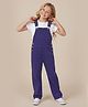 Cherry Crumble By Nitt Hyman Cotton Woven Solid Dungaree - Navy Blue