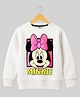KUCHIPOO Fleece Knit Mickey & Friends Featuring Full Sleeves Minnie Mouse Printed Winter Sweatshirt - Pink