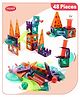 Aditi Toys 48 PCS Magnetic Tiles Building Set for Kids, STEM Educational Learning Toy with Marble Run, Slides, Balls & Windows, 3D Magnetic Blocks