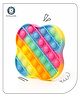 Aditi Toys Square Shape Glow in The Dark Pop it Bubble Fidget Toy - Multicolor