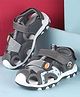 Cute Walk by Babyhug Solid Color Sandals With Velcro Closure - Grey