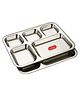 CutTales  Stainless Steel 5 Compartment Bhojan Thal Plates For kids | BPA Free - Non Toxic | Best For All Types Of Food Pack Of 2