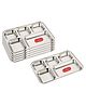 CutTales  Stainless Steel 5 Compartment Bhojan Thal Plates For kids | BPA Free - Non Toxic | Best For All Type Of Food Pack Of 6