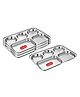 CutTales  Stainless Steel 5 Compartment Bhojan Thal Plates For kids | BPA Free - Non Toxic |Best For All Type Of Food Pack Of 4