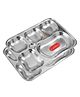 CutTales  Baby Feeding Apple Shaped Plate 6 Compartment Steel Dinner Plates | Toddler Meal Tray with Handle | BPA Free Kids Dinner Plate | Self Feeding Training Plate Pack Of 2