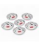 CutTales  Baby Feeding Plate 5 Compartment Round Steel Dinner Plates | Toddler Meal Tray with Handle | BPA Free Kids Dinner Plate | Self Feeding Training Plate Pack Of 6