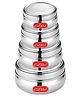 CutTales , Pack of 4, Stainless Steel Kitchen Storage Box Cum Food Storage Box, BPA Free, Different Size, Best For Collage, School, Office, Normal Storage -2800 ml