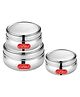 CutTales , Pack of 3, Stainless Steel Kitchen Storage Box Cum Food Storage Box, BPA Free, Different Size, Best For Collage, School, Office, Normal Storage(2400ml)