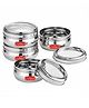 CutTales , Pack of 4 See Through, Stainless Steel Kitchen Storage Box Cum Food Storage Box With transparent Lid, BPA Free, Different Size, Best For Collage, School, Office, Normal Storage (2800ml)