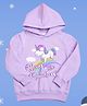 NUSYL Fleece Knit Full Sleeves Along The Rainbow Text Printed Light Winter Hoodie - Lilac