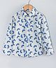 Hugsntugs Cotton Woven Full Sleeves Rainbow Printed Shirt - White