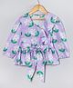 Hugsntugs Cotton Woven Full Sleeves Floral Printed Top - Lilac