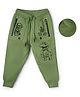 Sportking Cotton Blend Knit Cute Baby Dinosaur Printed Joggers - Green