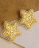 Knotty Ribbons Stars Applique Detailed Glittered Hair Clips - Yellow