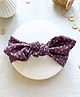 Knotty Ribbons Leaves Designed Knot Detailed Headband - Purple