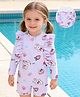 Mark & Mia Full Sleeves Legged Swimsuit With Bunny Print - Purple