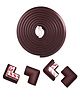 THE LITTLE LOOKERS Baby Proofing 2 metre L-Shaped Edge Guards Roll | Child Safety Edge Protectors | Safety accessories for babies/kids/Children (brown, 1 Proofing & 4 Corner Guard)