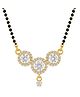 Kailash Creation American Diamond Triple Circle Pendant Mangalsutra for Women | Pack of 1-20 g