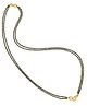 Kailash Creation 18 Inch double Gold with Black Beads Manglsutra chain with lobser lock clasp | Pack of 1-30 g