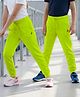 Pine Active Cotton Knit Full Length Solid Color Track Pant - Neon Green