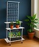 Ecofynd 4-Tier Fish Tank Stand, Durable-Layer Aquarium Stand with Wheels, Heavy Metal Storage Rack Suitable for Home & Office, (White, FS-PS038-WHT)