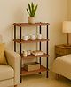 Ecofynd 4-Tier Multipurpose Stand for Living Room, Space-Saving Organizer Rack Shelf & Display Unit for Home, Office, Bedroom, Shops, Kids Room, Kitchen, Versatile Storage Solution (HK-PS043-BLK)