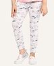 Ariel Cotton Knit Kittens Printed Leggings - Grey