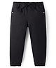 Babyhug Full Length Washed Denim Joggers With Stretch - Black