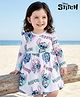 Bonfino Disney Single Jersey Knit Full Sleeve Frock with Lilo N Stitch Print - White