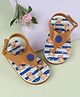 Babyoye Velcro Closure Flip Flops With Teddy Bear Print - Brown