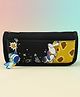 AstoSpace Pencil Case for Kids - Black| Polyester School Pencil Pouch with Front Pocket & Astronaut Charm| Durable Stationery Organizer for Boys & Girls