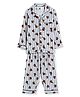 Cocoon Care Bamboo Muslin Knit Full Sleeves Carebear Printed Coordinating Night Suit Set - Blue