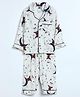 Cocoon Care Muslin Full Sleeves Moonchild Printed Coordinating Night Suit Set - White