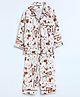 Cocoon Care Muslin Woven Full Sleeves Girl & Animals Printed Night Suit - Red