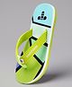 Toothless Colour Blocked Flip Flops - Light Green