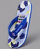 Toothless Game Over Text Printed Flip Flops - Blue