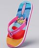 Toothless Surfs Up Text Printed Flip Flops - Pink