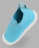 Toothless Mesh Detailed Slip On Shoes - Aqua