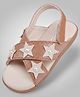 Toothless Star Applique Detailed Velcro Closure Sandals - Beige