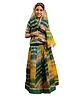 Cutiediva Chanderi Silk Woven Three Fourth Sleeves Bandhani Printed  Lehenga & Choli Set With Dupatta - Multi Colour