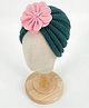 Priaansha Creation Woven Handmade Floral Applique Detailed Beanie Cap - Green - Circumference 16 Cm