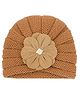 Priaansha Creation Woven Handmade Floral Applique Detailed Beanie Cap - Brown - Circumference 16 Cm