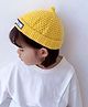 Priaansha Creation Knitted Woven Textured Cap - Yellow - Circumference 46 Cm