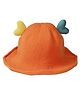 Priaansha Creation Knitted Woven Heart Applique Detailed Fisherman Hat - Orange - Circumference 50 Cm