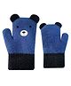 Priaansha Creation Knit Bear Designed Gloves - Blue