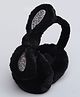 Priaansha Creation Fur Woven Bunny Ears Designed Earmuffs - Black
