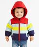 Nautinati Knit Full Sleeves Colour Blocked Hooded Puffer Jacket - Multi Colour