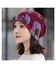 MOMISY Soft Stretch Chemo Scarf Beanie | Breathable Slouchy Hat with Stylish Prints for Women (Maroon)