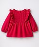 Babyhug 100% Cotton Knit Full Sleeves Solid Top - Red